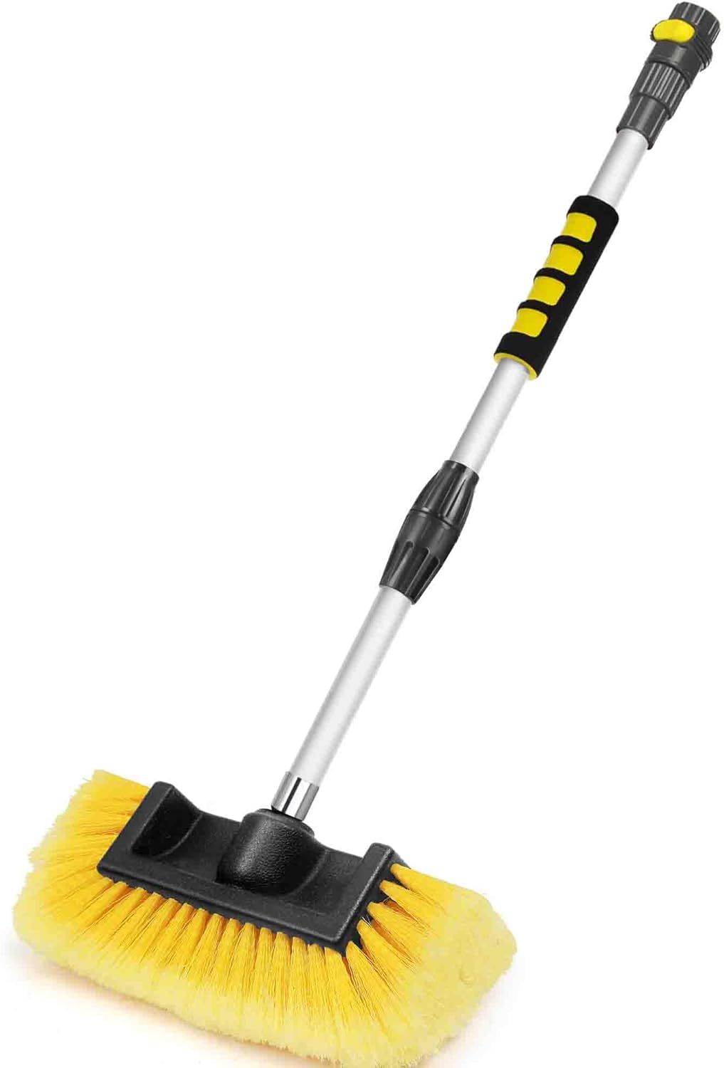 49inch Car Wash Brush with 10 Inch Soft Bristle, On/Off Switch for Car Truck Boat Washing Brush, Perfect for Cleaning House Siding, Auto Cars, Trucks, SUV, RV, Floors and More!