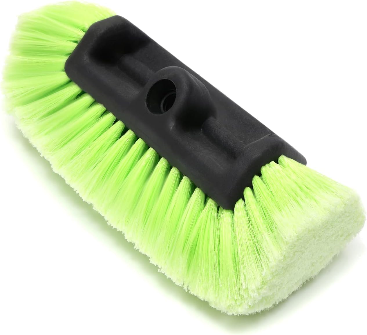 12" Car Wash Brush with Soft Bristle Auto RV Truck Boat Camper Car Exterior Washing Heavy Duty Tri-Level Dip Green