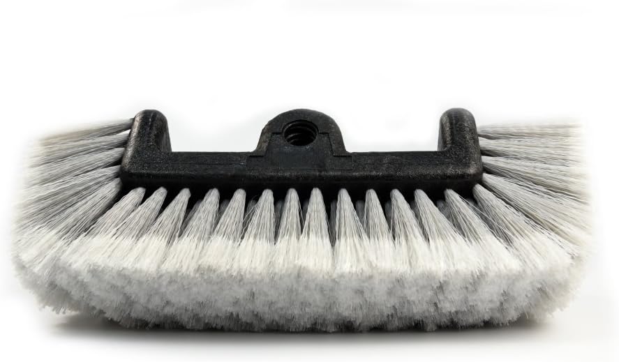 12" Car Wash Brush with Soft Bristle for Auto RV Truck Boat Camper Exterior Washing Cleaning, Grey