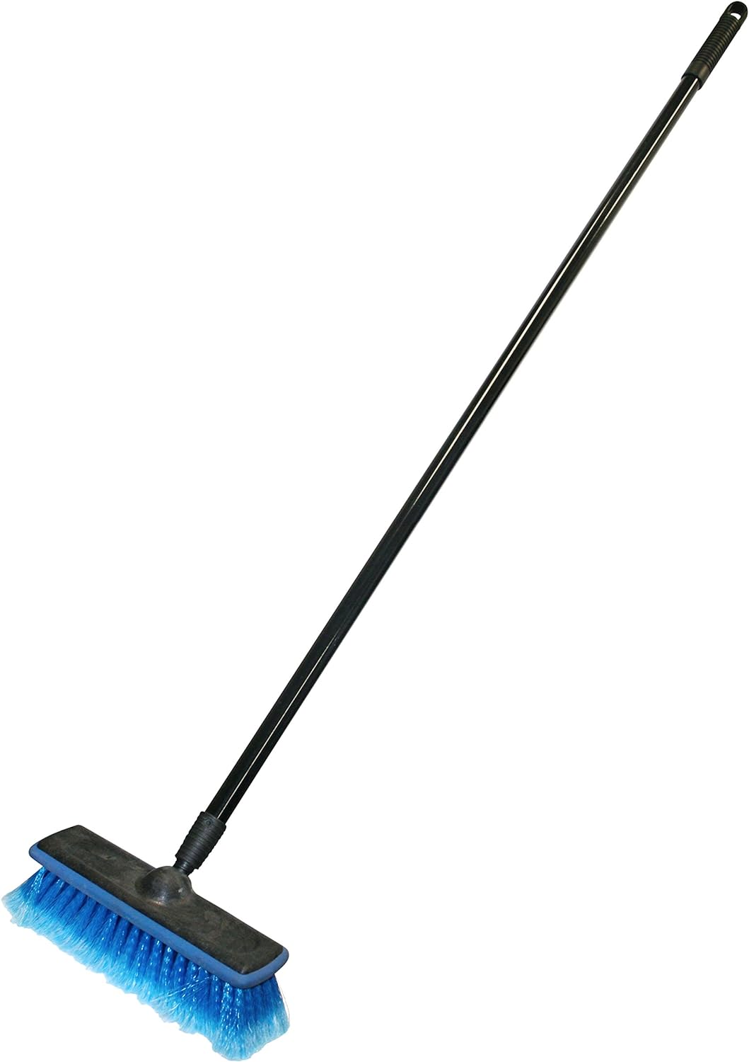 The   Deluxe Car Wash 10" Wash Brush with 48" Handle, for Auto, RV, Marine, Motorcicle, Garage, Home