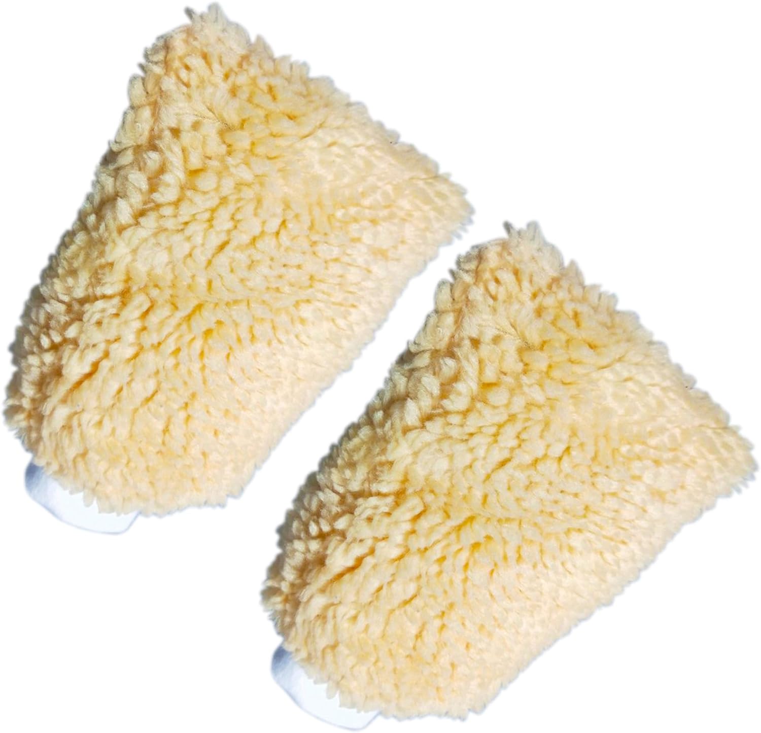 Car Wash Mitt, House Cleaning Glove, Home Dusting Cloth Imitation Wool Gloves 2 pcs Yellow