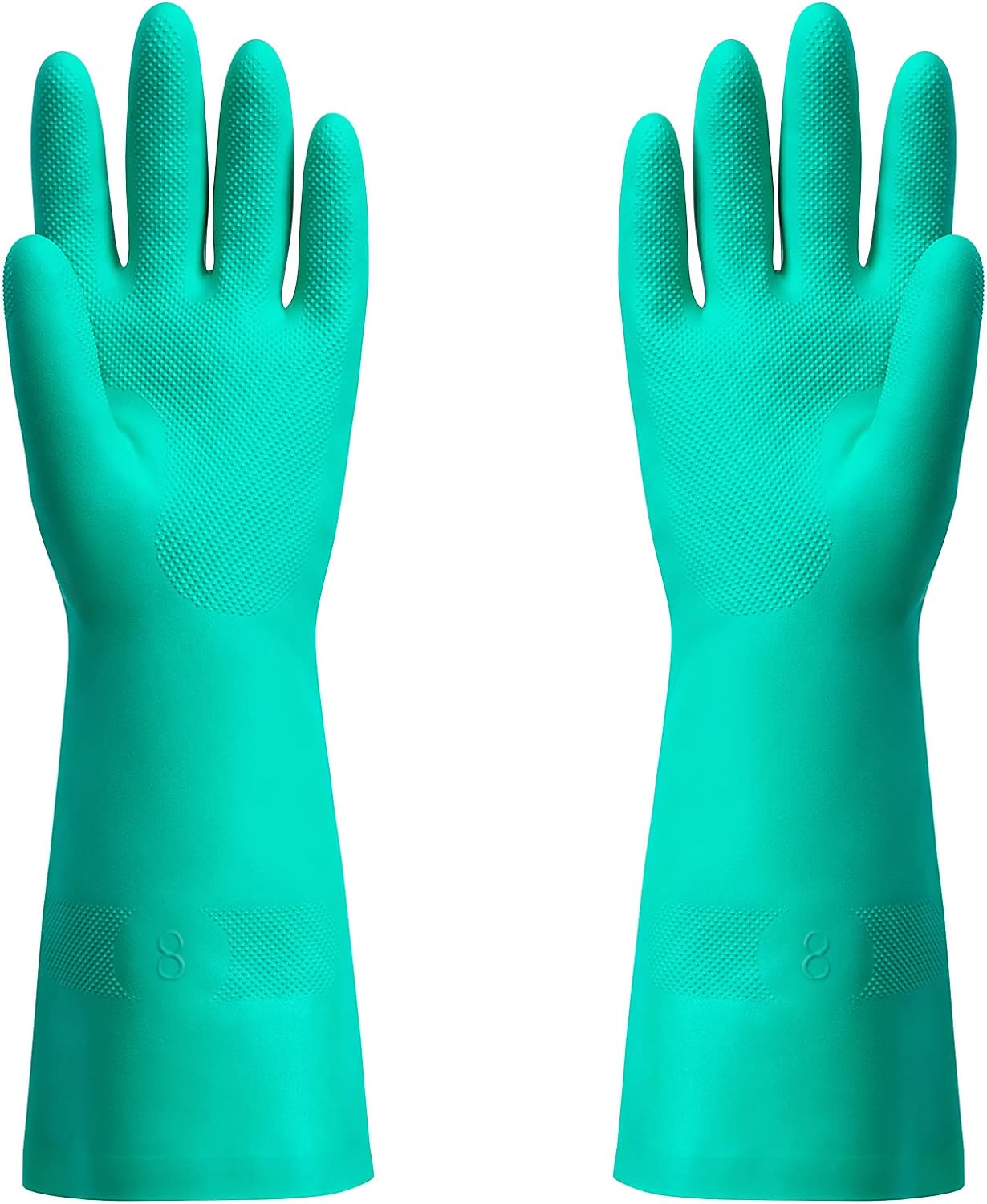 Chemical Resistant Nitrile Gloves, Resist Household Acid, Alkali, Solvent and Oil, Latex Rubber Free, 1 Pair Medium