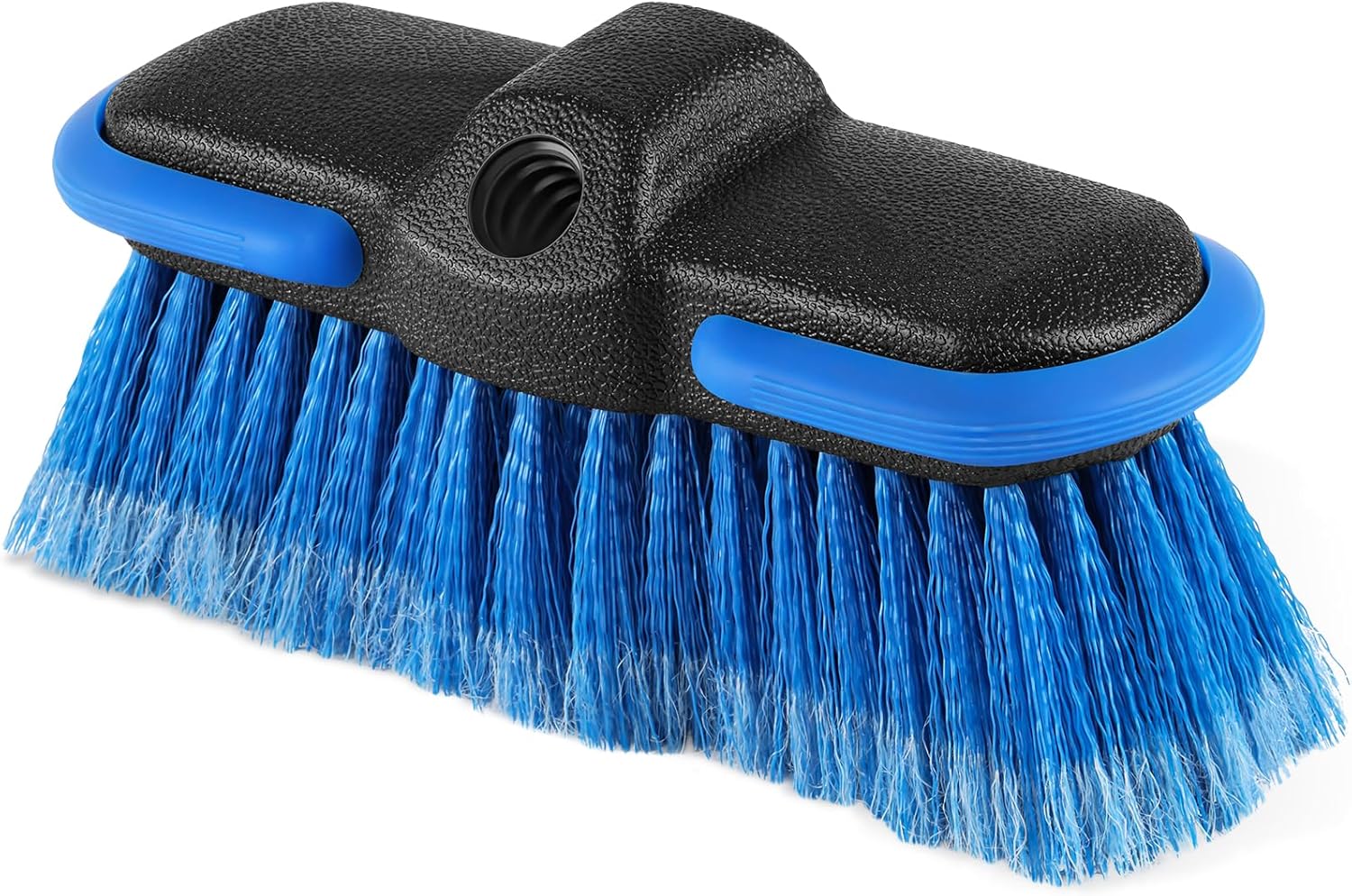 Car Wash Brush Head with Soft Bristle, Car Cleaning Brush with Protective Bumper for Cleaning Auto Cars Trucks RV Boat Deck