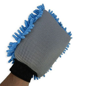 Microfiber Wash Mitt - With Scrubber